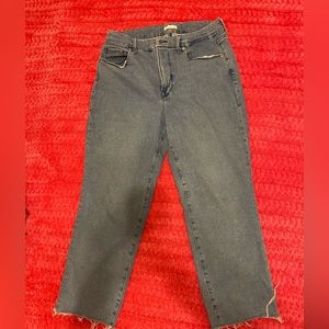 Good American cropped straight jeans